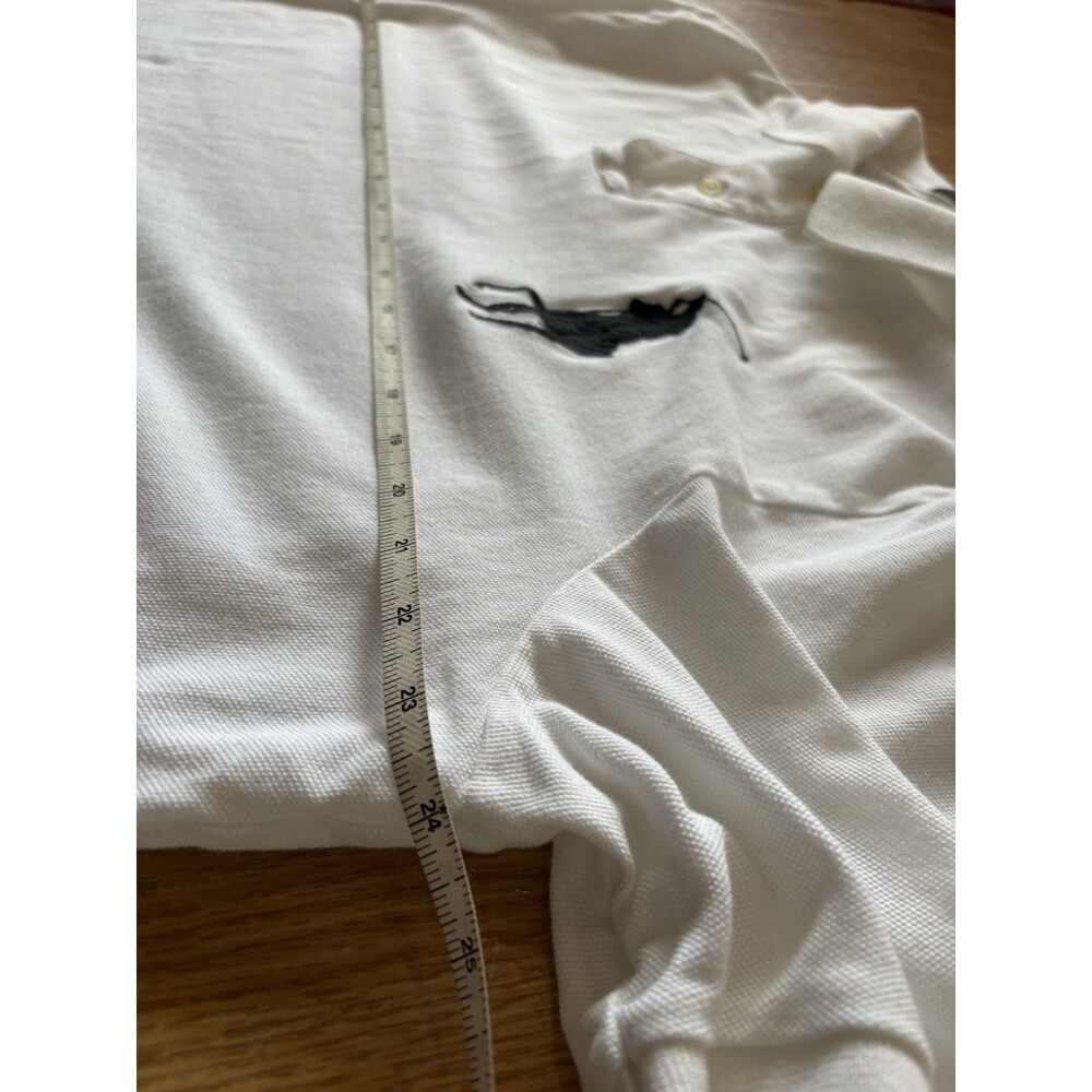Polo Ralph Lauren White Big Pony Classic Fit Short Sleeve Polo Shirt Size XL - Picture 10 of 10